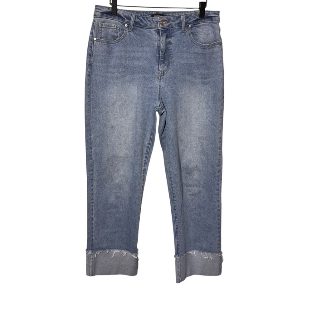 BCBGeneration Mega Cuff Wide Leg Jeans Size 30 Denim Casual